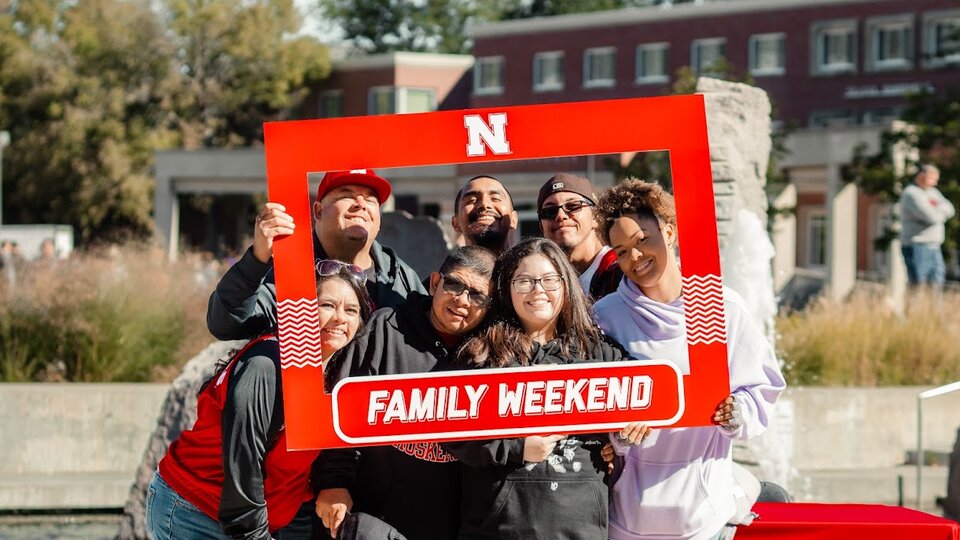 Participants from 2023 Family Weekend at family picnic